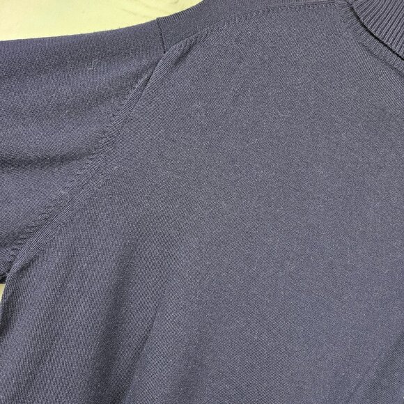 Banana Republic Extra Fine Italian Merino Wool Turtleneck Sweater Mens XXL Blue - Picture 12 of 12
